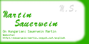 martin sauerwein business card